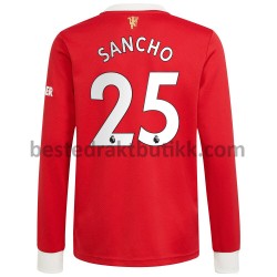 Fotballdrakter Manchester United Jadon Sancho 25 Hjemmedraktsett 2021-2022 Langermet til Herre