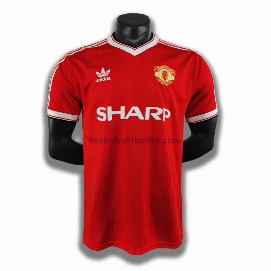 Fotballdrakter Manchester United Retro Hjemmedraktsett 1984 til Herre