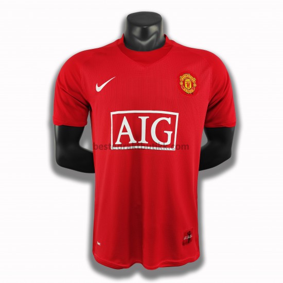 Fotballdrakter Manchester United Retro Hjemmedraktsett 2007-2008 til Herre