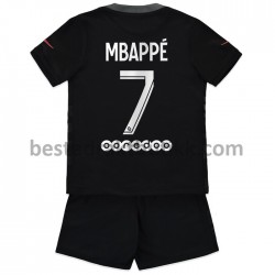 Fotballdrakter Paris Saint-Germain Kylian Mbappé 7 Tredjedraktsett 2021-2022 til Barn