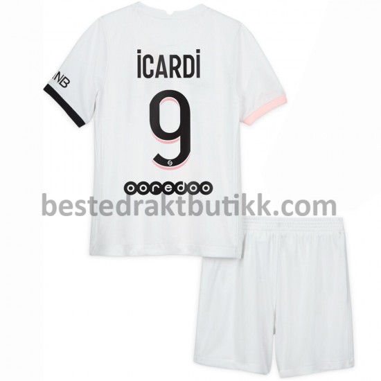 Fotballdrakter Paris Saint-Germain Mauro Icardi 9 Bortedraktsett 2021-2022 til Barn