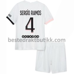Fotballdrakter Paris Saint-Germain Sergio Ramos 4 Bortedraktsett 2021-2022 til Barn
