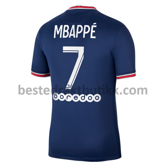 Fotballdrakter Paris Saint-Germain PSG Kylian Mbappé 7 Hjemmedraktsett 2021-2022 til Herre