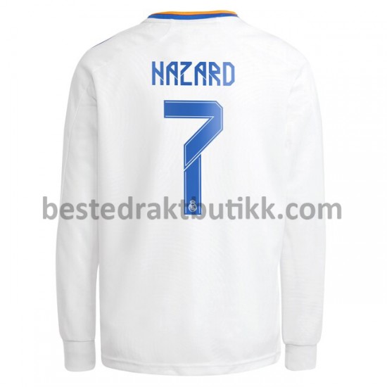 Fotballdrakter Real Madrid Eden Hazard 7 Hjemmedraktsett 2021-2022 Langermet til Herre