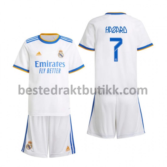 Fotballdrakter Real Madrid Eden Hazard 7 Hjemmedraktsett 2021-2022 til Barn