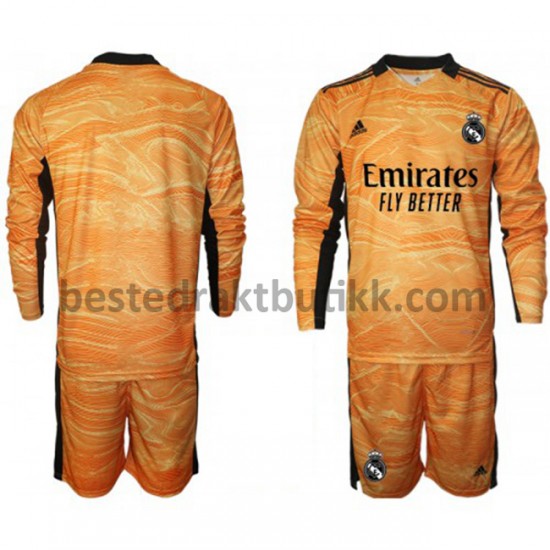 Fotballdrakter Real Madrid Keeper Bortedraktsett 2021-2022 Langermet til Barn
