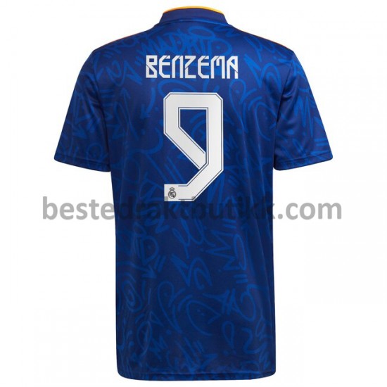 Fotballdrakter Real Madrid Karim Benzema 9 Bortedraktsett 2021-2022 til Herre