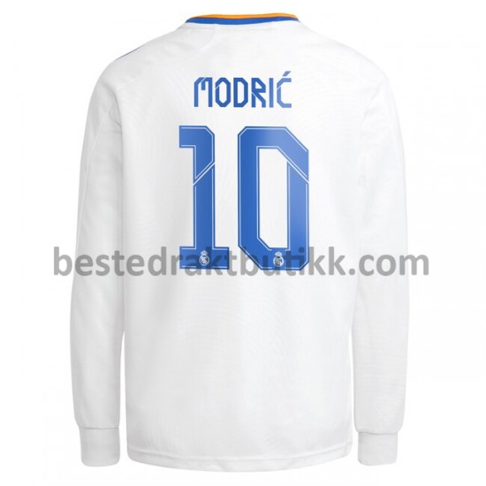 Fotballdrakter Real Madrid Luka Modrić 10 Hjemmedraktsett 2021-2022 Langermet til Herre