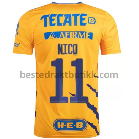 Fotballdrakter Tigres UANL Nico Lopez 11 Hjemmedraktsett 2021-2022 til Herre