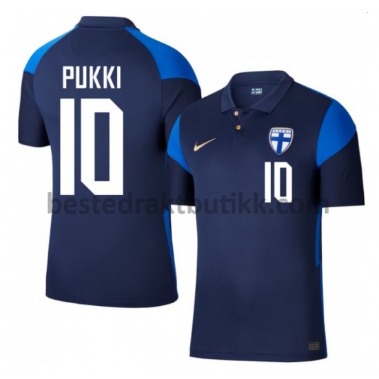 Fotballdrakter Finland Teemu Pukki 10 Bortedraktsett Euro 2020 til Herre