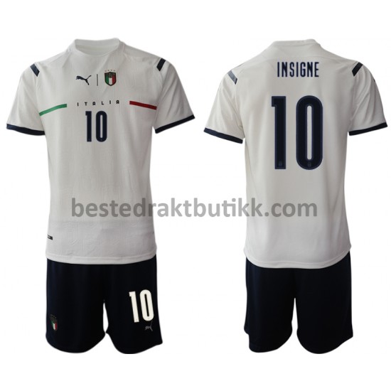 Fotballdrakter Italia Lorenzo Insigne 10 Bortedraktsett 2021-2022 til Barn