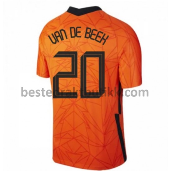 Fotballdrakter Nederland Donny van de Beek 20 Hjemmedraktsett Euro 2020 til Herre