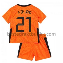 Fotballdrakter Nederland Frenkie de Jong 21 Hjemmedraktsett Euro 2020 til Barn