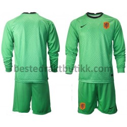 Fotballdrakter Nederland Keeper Bortedraktsett Euro 2020 Langermet til Barn