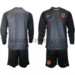 Fotballdrakter Nederland Keeper Hjemmedraktsett Euro 2020 Langermet til Barn