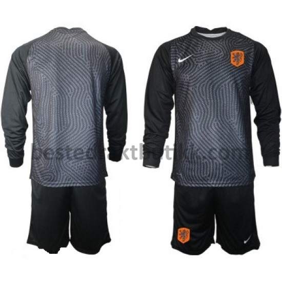 Fotballdrakter Nederland Keeper Hjemmedraktsett Euro 2020 Langermet til Barn