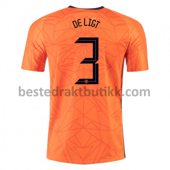 Fotballdrakter Nederland MATTHIJS DE LIGT 3 Hjemmedraktsett Euro 2020 til Herre