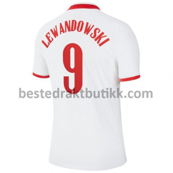 Fotballdrakter Polen Robert Lewandowski 9 Hjemmedraktsett Euro 2020 til Herre