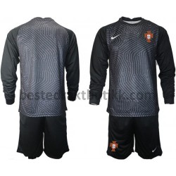 Fotballdrakter Portugal Keeper Hjemmedraktsett Euro 2020 Langermet til Barn