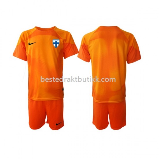 Fotballdrakter Finland Keeper Hjemmedraktsett 2022-2023 Kortermet til Barn