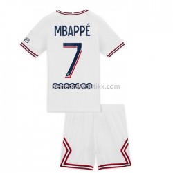 Fotballdrakter Paris Saint-Germain Kylian Mbappe 7 Fjerdedraktsett 2021-2022 til Barn