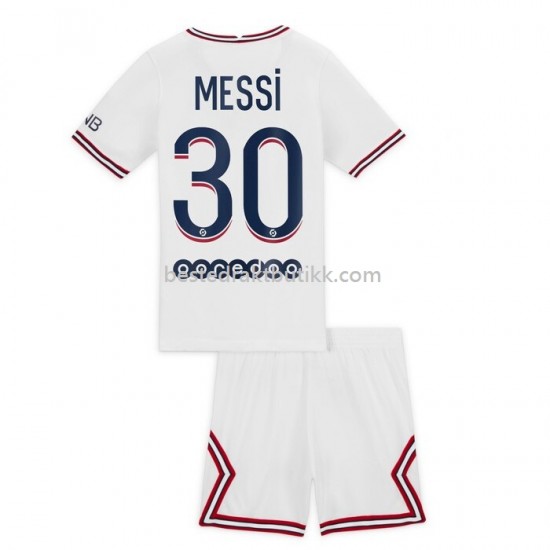 Fotballdrakter Paris Saint-Germain Lionel Messi 30 Fjerdedraktsett 2021-2022 til Barn