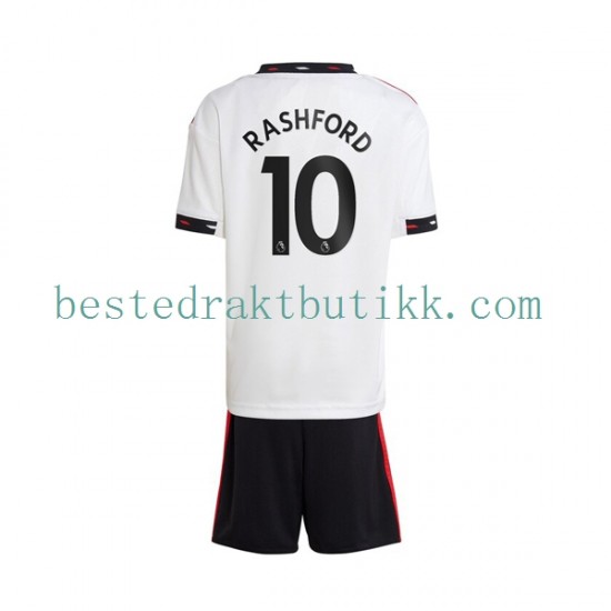 Fotballdrakter Manchester United Rashford 10 Bortedraktsett 2022-2023 Kortermet til Barn