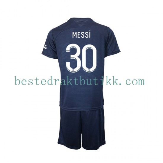 Fotballdrakter Paris Saint-Germain Messi 30 Hjemmedraktsett 2022-2023 Kortermet til Barn