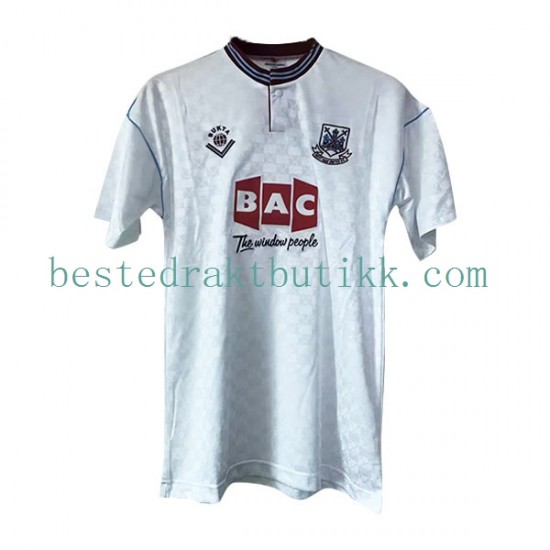 Fotballdrakter West Ham United Retro Bortedraktsett 1989-1990 Kortermet til Herre