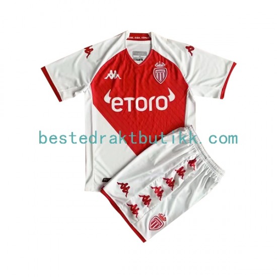 Fotballdrakter AS Monaco Hjemmedraktsett 2022-2023 Kortermet til Barn