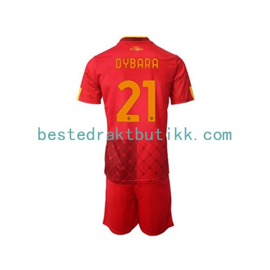 Fotballdrakter AS Roma Paulo Dybala 21 Hjemmedraktsett 2022-2023 Kortermet til Barn