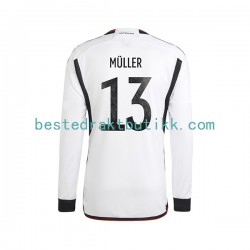 Fotballdrakter Tyskland Thomas Muller 13 Hjemmedraktsett Fotball-VM 2022 Langermet til Herre