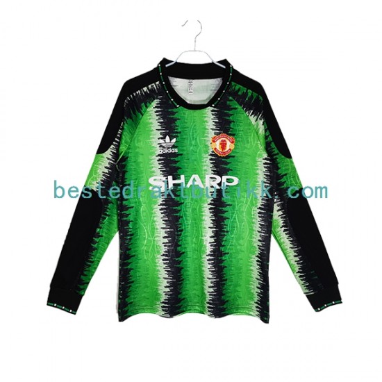 Fotballdrakter Manchester United 1990-1991 Keeper Retro Hjemmedraktsett Langermet til Herre