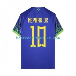 Fotballdrakter Brasil Neymar JR 10 Bortedraktsett Fotball-VM 2022 Kortermet til Herre