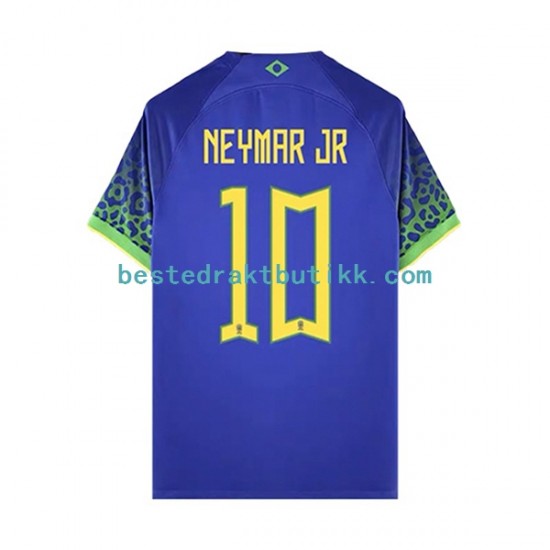 Fotballdrakter Brasil Neymar JR 10 Bortedraktsett Fotball-VM 2022 Kortermet til Herre