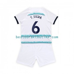 Fotballdrakter Chelsea T. Silva 6 Bortedraktsett 2022-2023 Kortermet til Barn