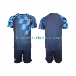 Fotballdrakter Kroatia Bortedraktsett Fotball-VM 2022 Kortermet til Barn