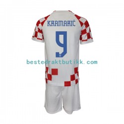 Fotballdrakter Kroatia Kramaric 9 Hjemmedraktsett Fotball-VM 2022 Kortermet til Barn