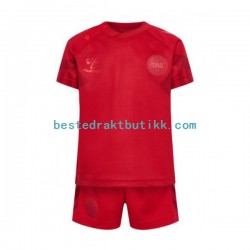 Fotballdrakter Danmark Hjemmedraktsett Fotball-VM 2022 Kortermet til Barn