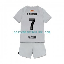 Fotballdrakter FC Barcelona Ousmane Dembele 7 Tredjedraktsett 2022-2023 Kortermet til Barn