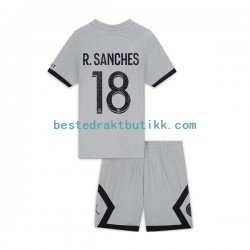 Fotballdrakter Paris Saint-Germain R.Sanches 18 Bortedraktsett 2022-2023 Kortermet til Barn
