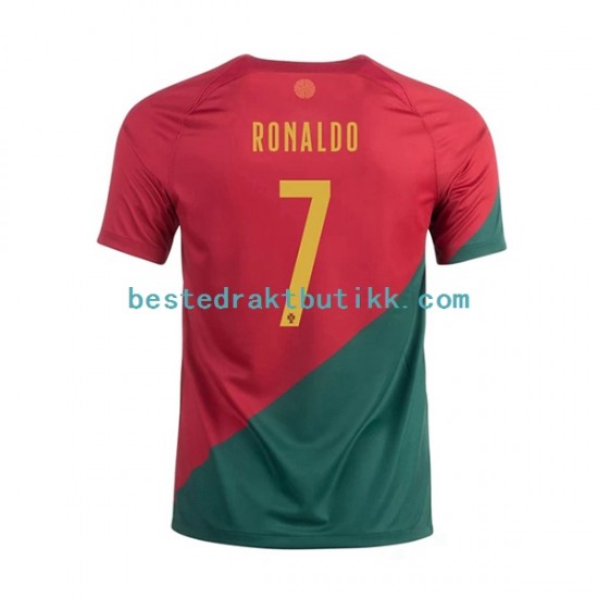 Fotballdrakter Portugal Ronaldo 7 Hjemmedraktsett Fotball-VM 2022 Kortermet til Herre