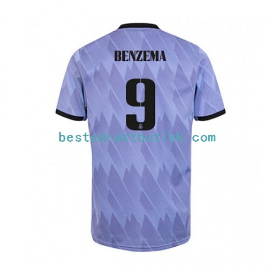 Fotballdrakter Real Madrid Karim Benzema 9 Bortedraktsett 2022-2023 Kortermet til Herre