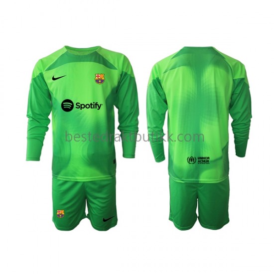 Fotballdrakter FC Barcelona Keeper Hjemmedraktsett 2022-2023 Langermet til Barn