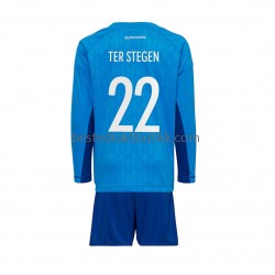 Fotballdrakter Tyskland ter Stegen 22 Keeper Hjemmedraktsett Fotball-VM 2022 Langermet til Barn