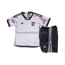 Fotballdrakter Japan Bortedraktsett Fotball-VM 2022 Kortermet til Barn