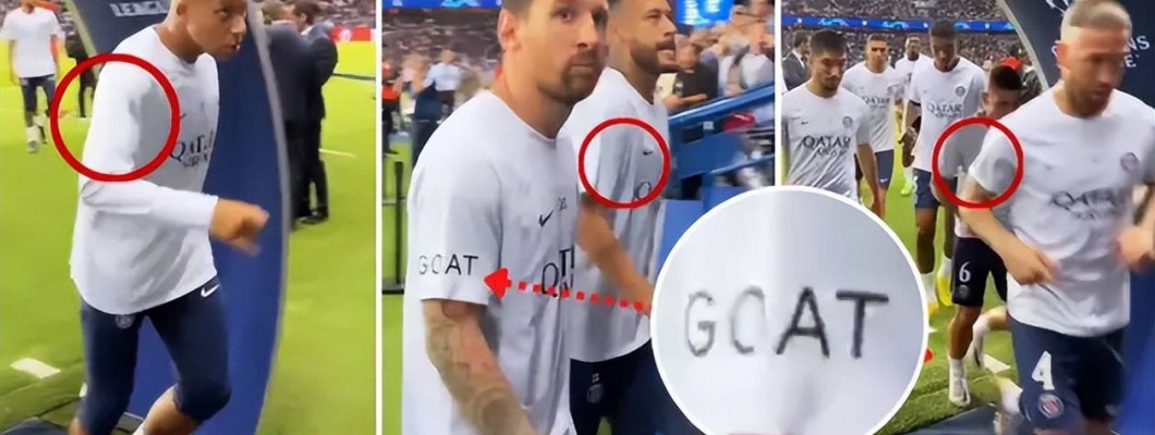 PSG treningsutstyr har kun Messis sponsorlogo