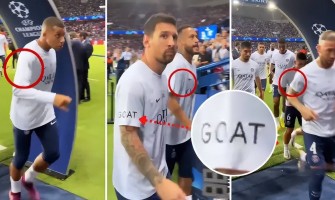 PSG treningsutstyr har kun Messis sponsorlogo